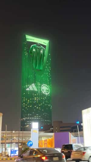 Saudi Arabia Jersey Hangs in fake-out-of-home ad of Adidas