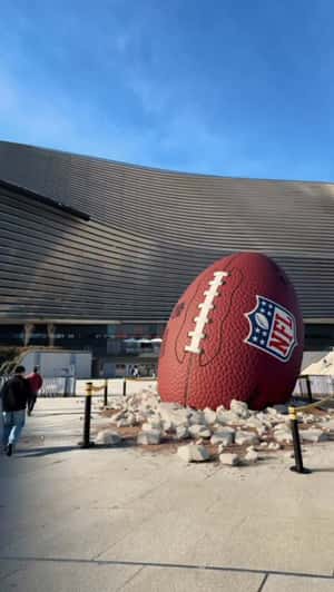 Giant Football Crash Impact Installation in a fake-out-of-home ad of Bernabéu