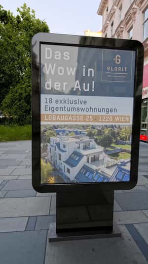 Trees Grow in the Middle of Graben in a fake-out-of-home ad of Glorit