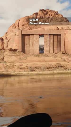 Bunker Doors Open Across Global Landmarks in a fake-out-of-home ad of Paradise