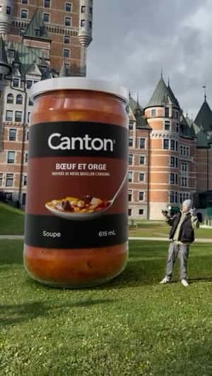 Massive Soup Jar Dispenses Fresh Soup in a fake-out-of-home ad of Canton