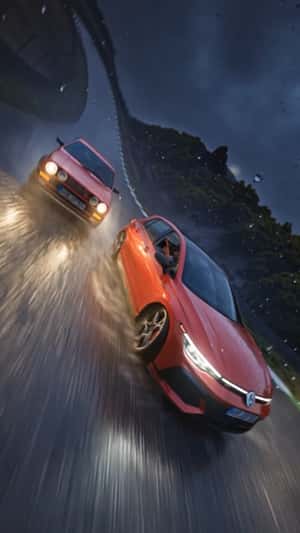 Time Freeze Stops Cars and Rain in a fake-out-of-home ad of Volkswagen