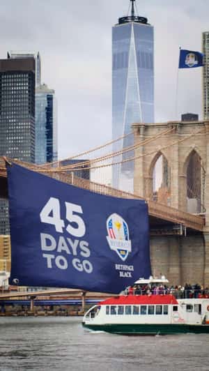 Giant Golf Ball Rolls Through City in a fake-out-of-home ad of Ryder Cup