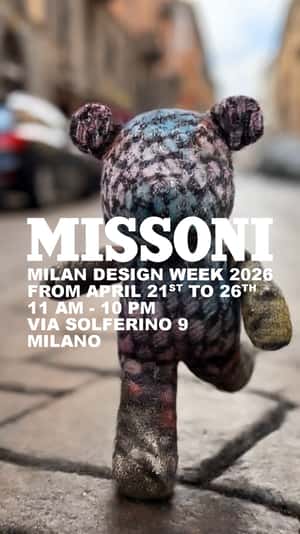 Patchwork Bear Transforms Stone Bollard in a fake-out-of-home ad of Missoni