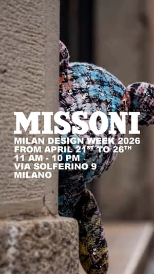 Missoni Patchwork Bear Runs Through Milan in a fake-out-of-home ad of MIssoni