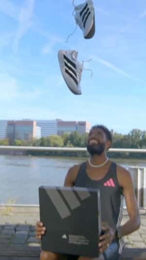 Adizero floating fake out of home ad of Adidas