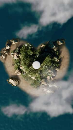 Giant Dry Shampoo Stands on Heart Island in a fake-out-of-home ad of Batiste