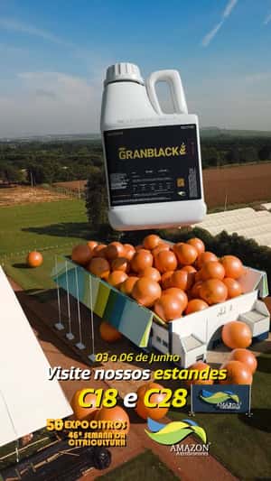 Giant Oranges Overflow in a fake-out-of-home ad of Amazon AgroSciences