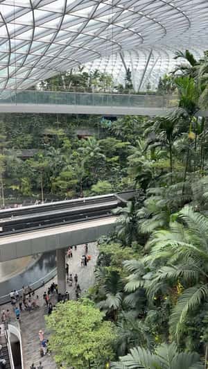Giant Items Move Along Skytrain Tracks in a fake-out-of-home ad of TFWA