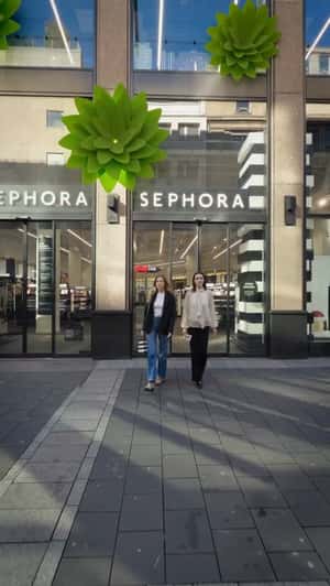 Card Activates Giant Stepping Platforms in a fake-out-of-home ad of Sephora