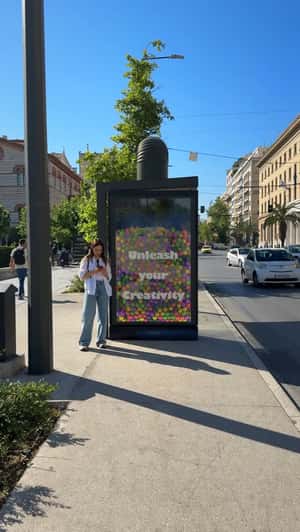 Bus Shelter Overflows With Balls in a fake-out-of-home ad of Politis Group