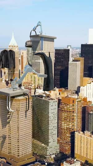 Turns Skyscrapers into Factory in a fake-out-of-home ad of Zara