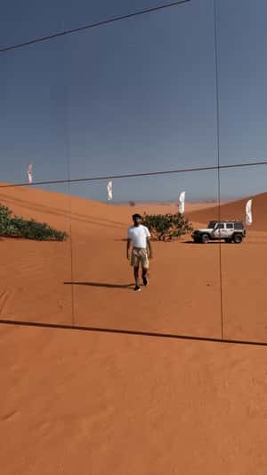 Mirror Scans Man for Fitting in a fake-out-of-home ad of Mihyar
