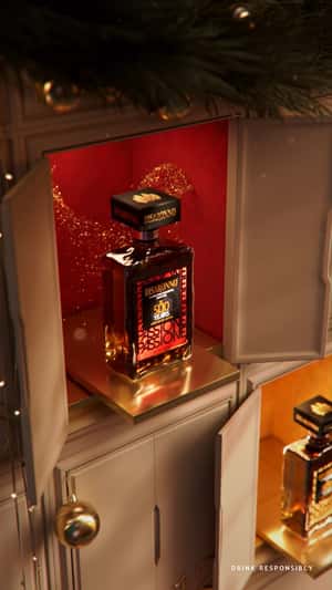 Bottles Slide Out of Lockers in a fake-out-of-home ad of Disaronno