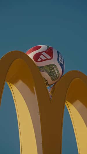 McDonald’s Traffic Sign Kicks Soccer Ball in a fake-out-of-home ad of McDonald's