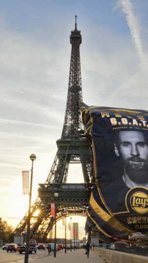 Messi Chips Leaning on Eiffel Tower in Fake-out-of-home ad of Lay's