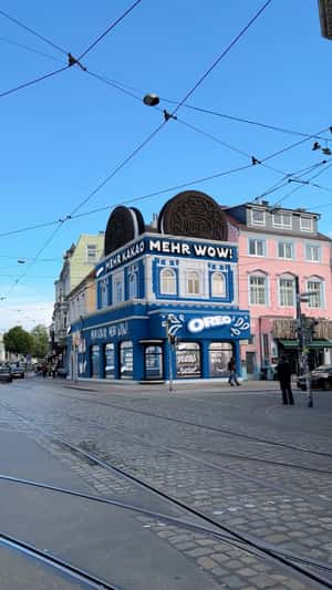 Giant Cookies Above the Roof in Fake-out-of-home ad of Oreo