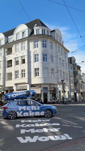 Cookie Pack Atop Drifting Car in Fake-out-of-home ad of Oreo