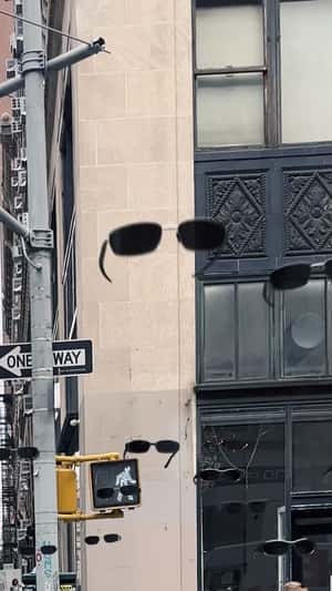 Black Sunglasses Floating in Fake-out-of-home ad of Chimi