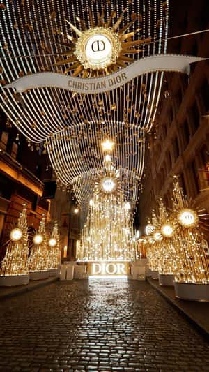 Golden Key Unlock Christmas in fake-out-of-home ad of Christian Dior