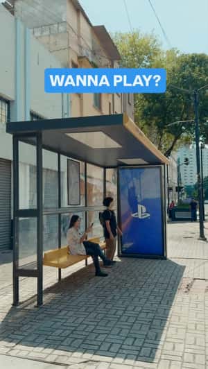 Ad Flips Becomes Table Game in a fake-out-of-home ad of PlayStation