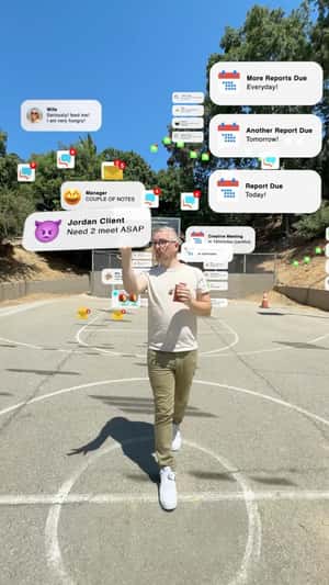 Floating Notifications in a fake-out-of-home ad of Kit Kat
