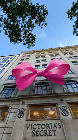 Pink Cloth Flying in a fake-out-of-home ad of Victoria’s Secret