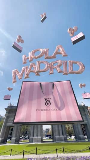 Shopping Bag Landing in a fake-out-of-home ad of Victoria’s Secret