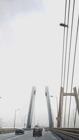 Phones as Vertical Pillars in fake-out-of-home ad of OnePlus