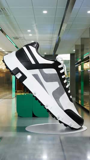 Sneaker Drone Delivery in fake-out-of-home ad of J.Lindeberg
