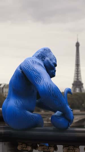 Purple Animals Roam in Paris in fake-out-of-home ad of Giorgio Armani
