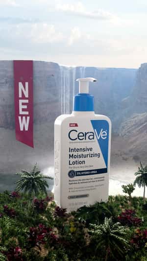 Lotion Carried by Glider in a fake-out-of-home ad of CeraVe