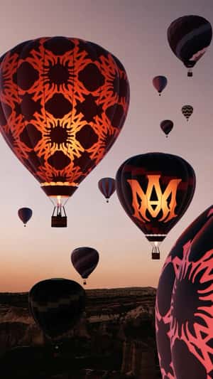 Logo on Hot Air Balloon Lights Up in a fake-out-of-home ad of AMIRI