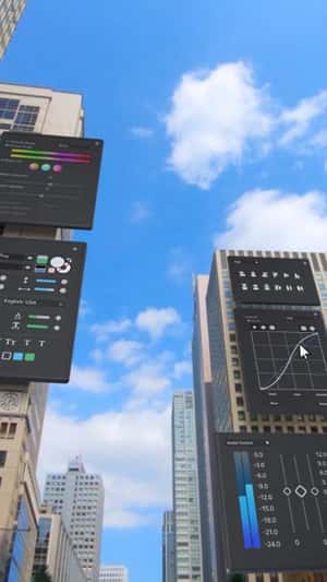 User Interface Screens Display in a fake-out-of-home ad of LG