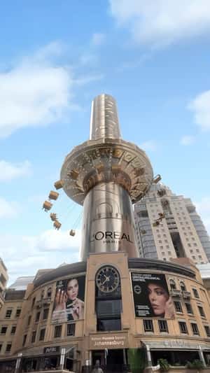 Panorama Mascara Gyro Drop fake-out-of-home ad of L'Oréal Paris