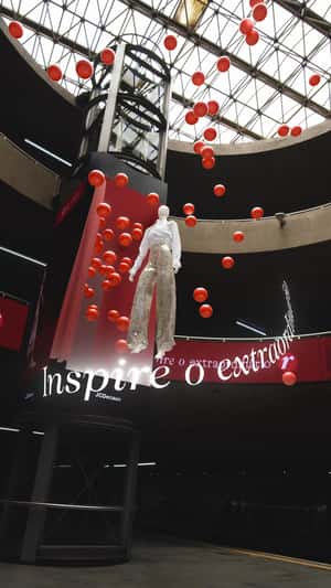 Dressed Mannequin Floats in fake-out-of-home ad of Renner