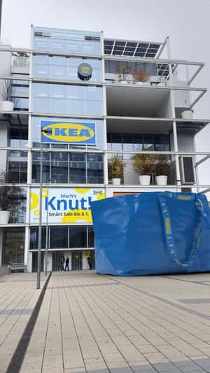 Products Jump Into Shopping Bag in fake-out-of-home ad of Ikea