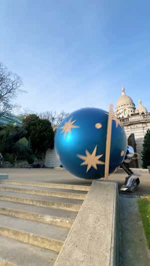 Christmas Balls Roll in fake-out-of-home ad by Maisons du Monde