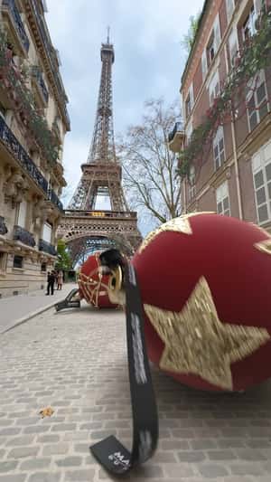 Red Balls Goes to Eiffel Tower in fake-out-of-home ad by Maisons du Monde