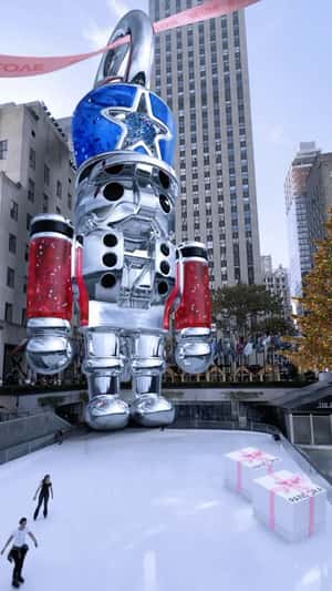 Nutcracker Pendant in fake-out-of-home ad of Pandora