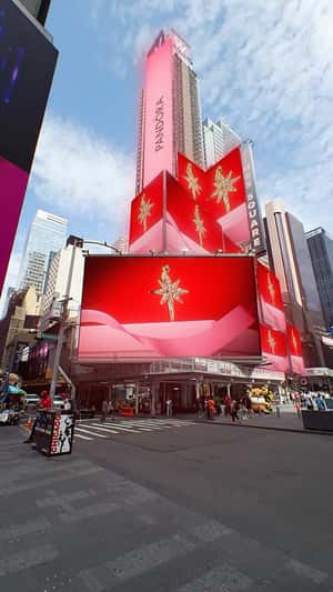 Pendant LED Screen Ad in fake-out-of-home ad of Pandora