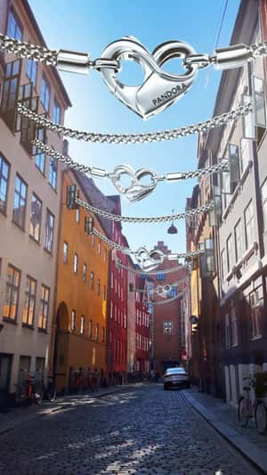 Bracelets Hangs on Colorful Buildings in fake-out-of-home ad of Pandora