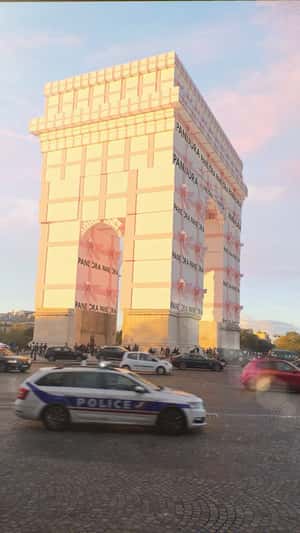 Gift Box Landmark in fake-out-of-home ad of Pandora