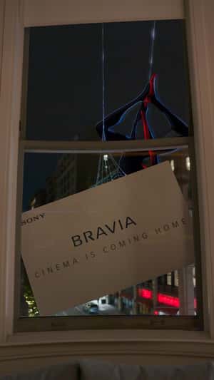Spider-Man Delivers TV Box at Apartment in fake-out-of-home ad of Sony