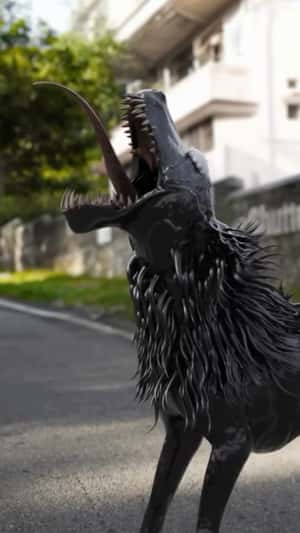 Dog Transformed into Black Creature in fake-out-of-home ad of Sony