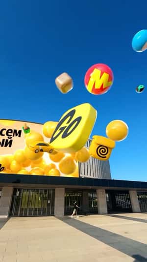Inflated Icons Comes to Life in fake-out-of-home ad of Yandex Go