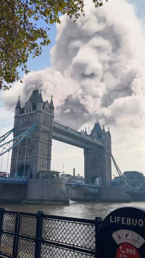 Mufasa Cloud Forming Above Bridge in fake-out-of-home ad of Disney Studios
