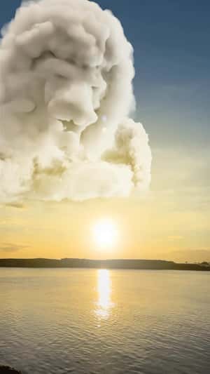 Mufasa Cloud Forms at Sunset in fake-out-of-home ad of Disney Studios