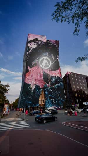 Abstract Paint Flows in a fake-out-of-home ad of Linkin Park