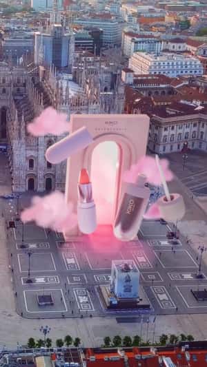 Lipsticks Emerges From Arc Door in a fake-out-of-home of Kiko Milano